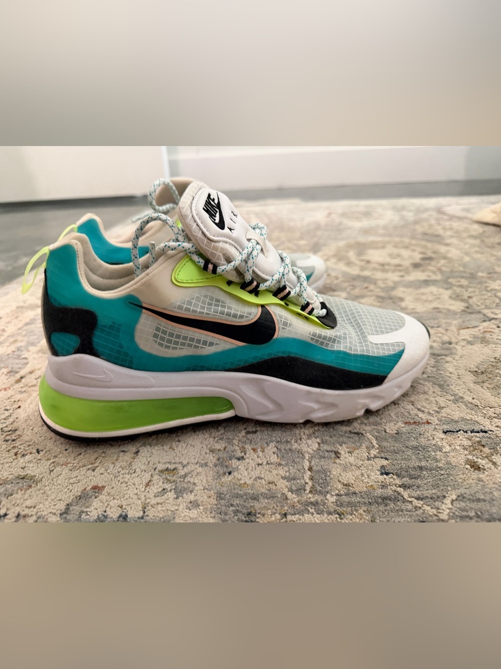 Nike Air Max 270 Teal, Lime & White